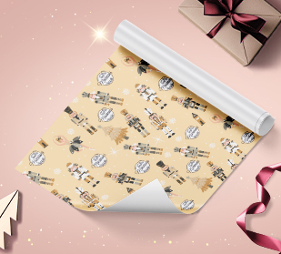 beat the rush with colorful, custom wrapping paper